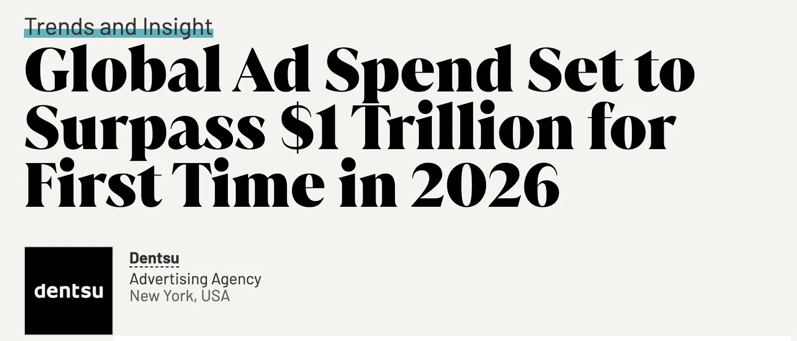 Global Digital Ad Spend
